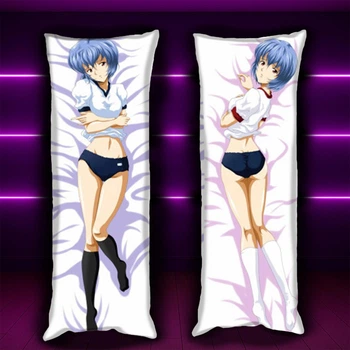 Дакимакура 150х50 см Рей Аянами Евангелион Neon Genesis Evangelion Подушка с наволочкой двусторонняя