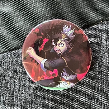 Значок аниме Черный Клевер Black Clover, диаметр 58 мм (ZNBLC 0016)