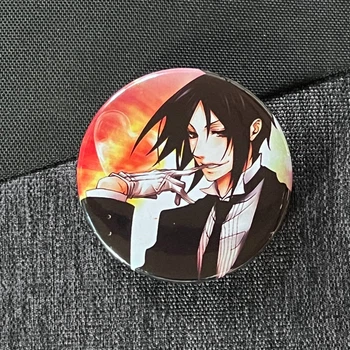 Значок аниме Темный Дворецкий Black Butler, диаметр 58 мм (ZNBLB 0009)