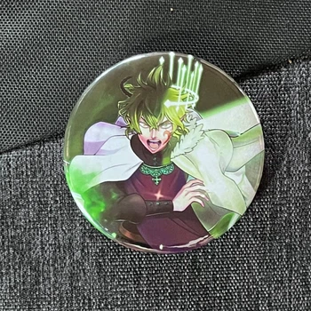 Значок аниме Черный Клевер Black Clover, диаметр 58 мм (ZNBLC 0007)