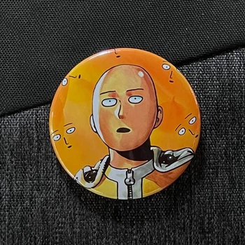 Значок аніме ВанПанчМен - One Punch Man, діаметр 58 мм, (ZNOPM 0020)