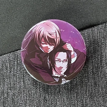 Значок аниме Темный Дворецкий Black Butler, диаметр 58 мм (ZNBLB 0013)