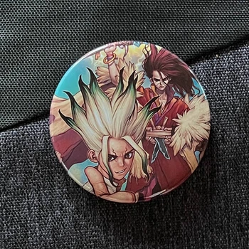 Значок аніме Лікар Стоун Dr. Stone, діаметр 58 мм, (ZNDRS 0007)