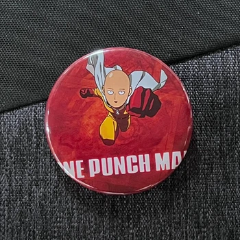 Значок аніме ВанПанчМен - One Punch Man, діаметр 58 мм, (ZNOPM 0006)