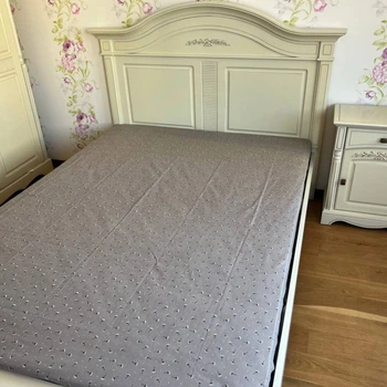 Простирадло без резинки 150х220 см коричневе Кульбабки Бязь Голд Ananasko OR65