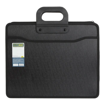 Портфель на 2 відділення BUROMAX під формат B4, чорний BM.3733-01