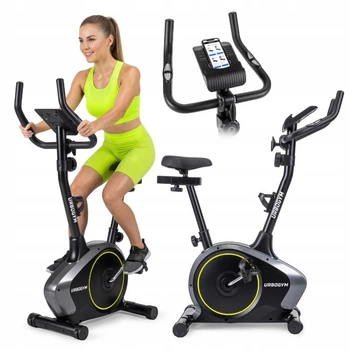 Велотренажер для дома Urbogym Argo Yellow до 130 кг с системой магнитного сопротивления Черный с желтым