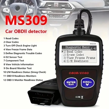 Діагностичний автомобільний адаптер автосканер OBD2 з екраном Witson MS309B