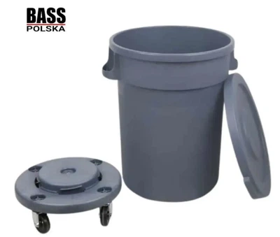 Пластиковая бочка 220 л на колесах 2в1 Bass Polska BH 79970 для дождевой воды и отходов с краном