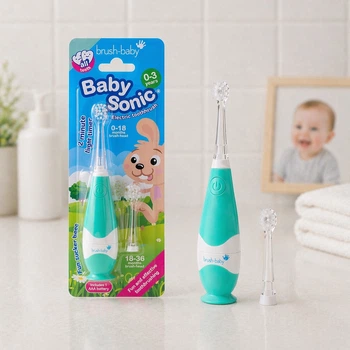 Електрична щітка Brush-Baby BabySonic від 0-3 років бірюзова, звукова