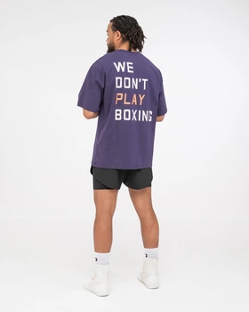 Футболка We Don't Play Boxing Oversized L Фіолетова