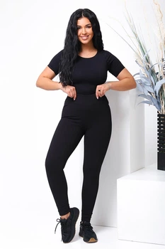 Лосины женские трикотажные на флисе в рубчик утепленные skinny с высокой посадкой весенние осенние зимние G&M M-3072-VR-006.1 58 Размер цвет Черный