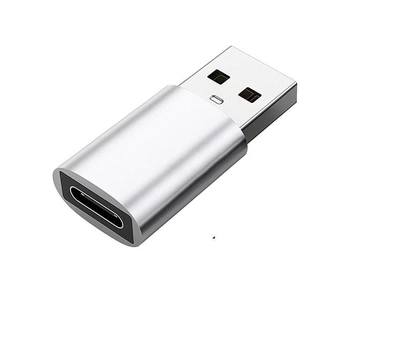 Переходник Type-C-мама на USB серый