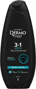 Гель для душу Dermomed Men Total & Fresh 3 in 1 450 мл (8050999573353)