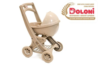 Візочок для ляльок 0121/02eco з люлькою Eco Beige DOLONI