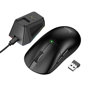 Мышь HOCO RGB wireless mouse dock charging 3-mode DI89 |2.4G/BT/Type-C|