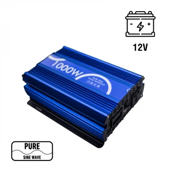 Преобразователь напряжения U-tex UT-INV1000W 1000 Вт 12В-220В правильная синусоида