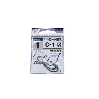 53261 - №1 Крючки "OWNER" C-1 CARP FLYLINER w/EYE (JAPAN),C-1-53261-01