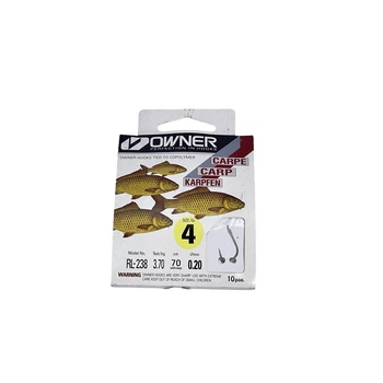 53808 - №4 Крючки "OWNER" RL-238 CARP (Sil) (JAPAN),RL-53808-04