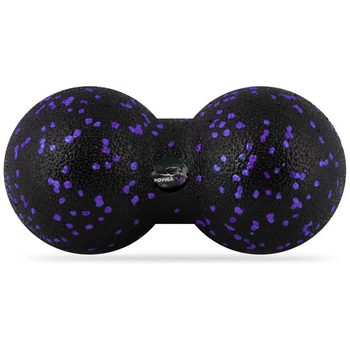 Масажний м'яч подвійний PowerPlay PP-4352 Epp foam peanut ball (d8*16cm.) Чорно/Фіолетовий