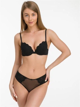 Комплект белья бюстгальтер push-up и трусики 9406 Balaloum черный 75B/M
