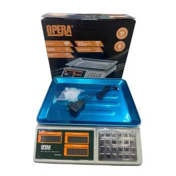 Весы торговые OP-983S 50кг зеленый ЖК-дисплей поддон 33x23 см