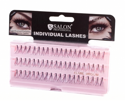 Пучковые ресницы Salon Professional, flare medium, черные