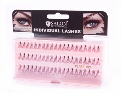 Пучковые ресницы Salon Professional, flare mix, черные