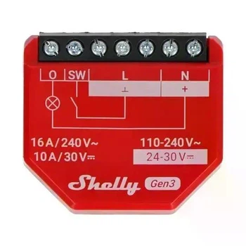 Реле розумне Shelly 1PM Gen3 WiFi Bluetooth 16A з вимірюванням енергії