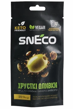 Оливка сушена snEco "Хрустка Зелена", 14г