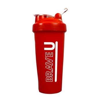 Шейкер с металлическим шариком Brave U Shaker With Metal Ball 600 мл красный