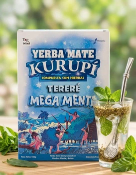 Чай Йерба Мате Yerba Mate Kurupí Tereré Mega Menta (500 г) — Освежающая энергия Парагвая