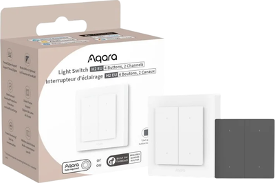 Розумний вимикач Aqara Light Switch H2 EU 4 кнопки 2 канали офлайн WS-K08D (6975833355433)