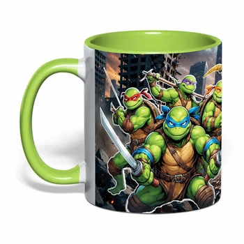 Чашка с печатью "Черепашки ниндзя / Turtles ninja" (цвет салатовый) (40890)