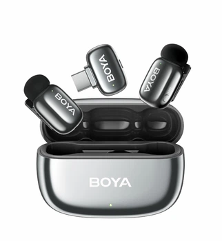 Петличный микрофон 2 шт BOYA mini 2 Lunar (USB Type-C) 2026 для iPhone с зарядным кейсом, беспроводной (77750071)