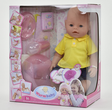 Пупс функциональный Warmbaby 8006-410 в коробке