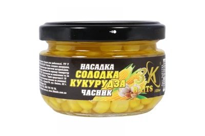 Насадка 3K Baits Солодка кукурудза Premium 100мл (часник) (8209024007)