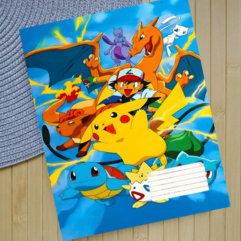Тетрадь Покемон Pokémon на скобе в клетку (28409)