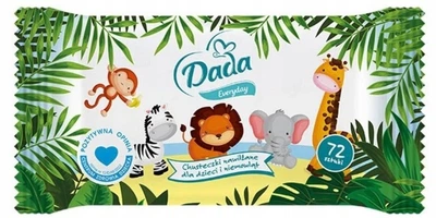 Вологі серветки для дітей та немовлят Dada Everyday 72 шт