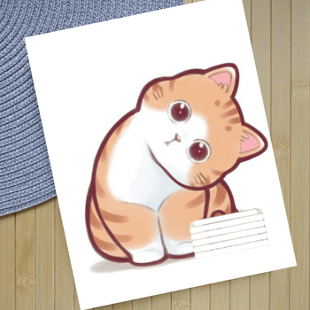 Тетрадь Котик Cat на скобе в клетку (28333)