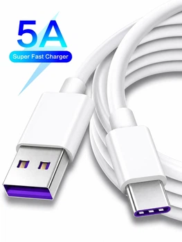 Кабель швидкої зарядки USB - Type C 5A шнур провід шнурок для заряджання телефону смартфона андроїд Samsung Xiaomi Realme Google Fast Charging 1м LEXEGO 696920