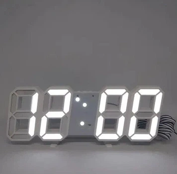 Электронные Led часы с будильником и термометром Vkstar Ly 1089, white