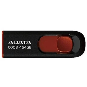 USB флеш накопитель ADATA 64GB C008 Black+Red USB 2.0 (AC008-64G-RKD) ADATA AC008-64G-RKD 1076553