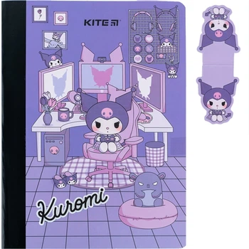 Блокнот з магнітною закладкою Kite Kuromi HK24-192, А5, 60 аркушів, клітинка