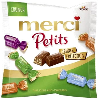 Конфеты шоколадные Merci Petits Кранч 125 г 4014400927375
