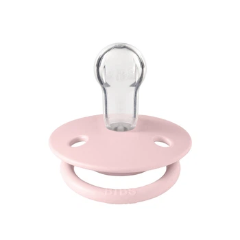 Пустушка BIBS 0-36 міс De Lux Round Silicone - рожева