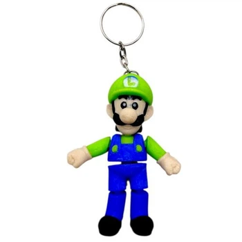 Брелок (3d печать) "БРАТЬЯ МАРИО: ЛУИДЖИ \ MARIO", 7.5 см Комбинированный Красно-зеленый (295566)
