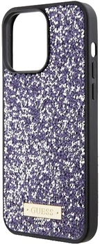 Панель Guess Rhinestone Metal Logo GUHCP15XPFGSBSP для Apple iPhone 15 Pro Max Purple (3666339153830)