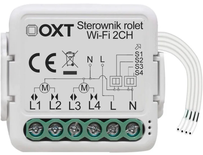 Міні-контролер для 2 ролет OXT Модуль WiFі Tuya T228 (5904496824469)