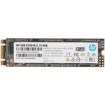 Накопичувач SSD 512 GB HP S750 M.2 2280 SATA III 3D NAND TLC (16L56AA#ABB) ( 26228 )
